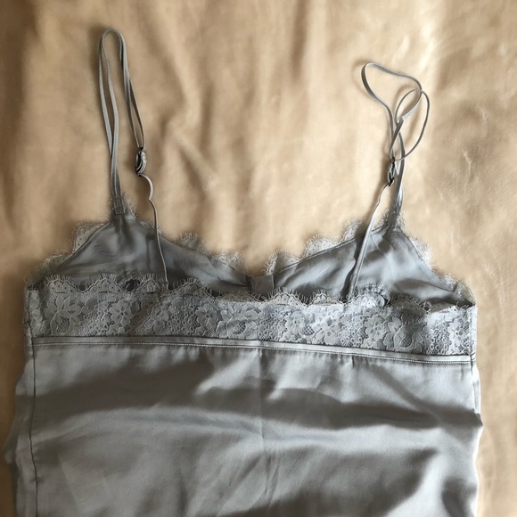 Abercrombie&Fitch baby blue silky top - Picture 2 of 3